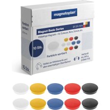magnetoplan Rundmagnet "Basic" 24 mm farbig...