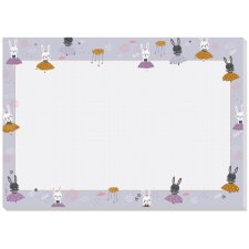 sigel Papier-Schreibunterlage "Bunny Ballerinas"