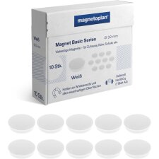 magnetoplan Rundmagnet "Basic" 32 mm weiß...