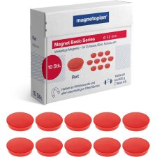 magnetoplan Rundmagnet "Basic" 32 mm rot 10...