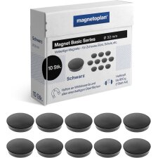 magnetoplan Rundmagnet "Basic" 32 mm schwarz 10...