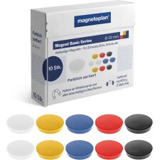 magnetoplan Rundmagnet "Basic" 32 mm farbig...