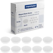 magnetoplan Rundmagnet "Basic" 38 mm weiß...