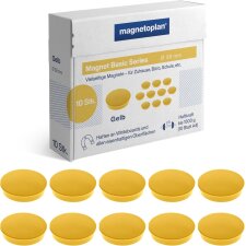 magnetoplan Rundmagnet "Basic" 38 mm gelb 10...
