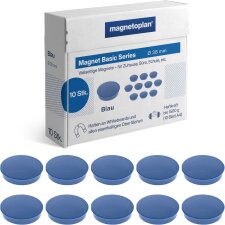magnetoplan Rundmagnet "Basic" 38 mm blau 10...