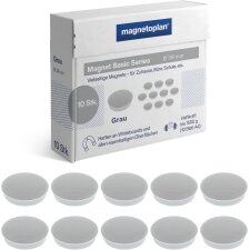 magnetoplan Rundmagnet "Basic" 38 mm grau 10...
