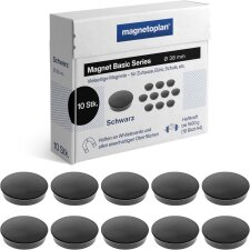 magnetoplan Rundmagnet "Basic" 38 mm schwarz 10...