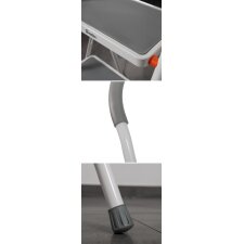 Bradas Stahl-Klappleiter 2 Stufen weiß/grau