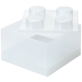 LEGO Aufbewahrungsstein STORAGE BRICK 4 GLITTER transluzent