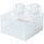 LEGO Aufbewahrungsstein STORAGE BRICK 4 GLITTER transluzent
