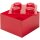 LEGO Aufbewahrungsstein STORAGE BRICK 4 TOP LID transluzent-rot