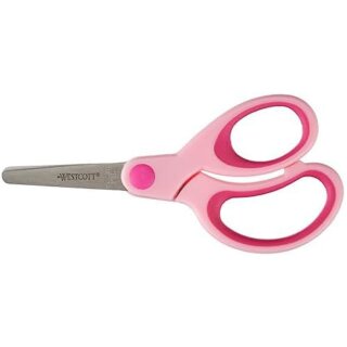 WESTCOTT Bastelschere Kids Softgrip rund 130 mm pink für Rechtshänder