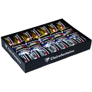 Clairefontaine Ringelband-Eiknäuel gold & silber sortiert