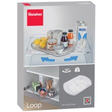 metaltex Drehplatte Loop Kunststoff transparent
