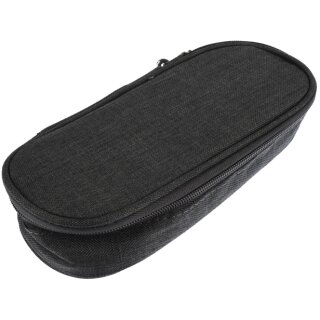 kangaro Schlamper-Etui oval aus Polyester schwarz