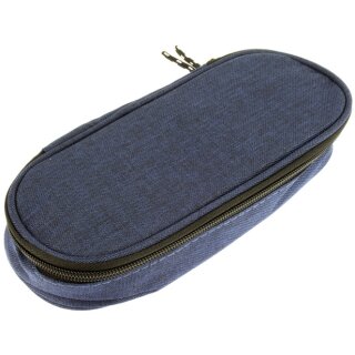 kangaro Schlamper-Etui oval aus Polyester dunkelblau