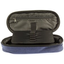 kangaro Schlamper-Etui oval aus Polyester dunkelgrau