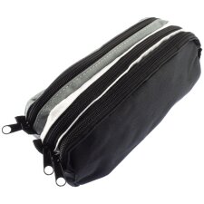 kangaro Schlamper-Etui 3 Fächer grau / weiß /...