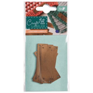 COLOP Einnähetiketten Craft Labeler braun Leder