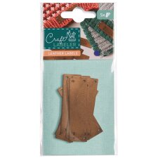 COLOP Einnähetiketten Craft Labeler braun Leder