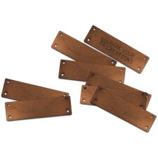 COLOP Einnähetiketten Craft Labeler braun Leder