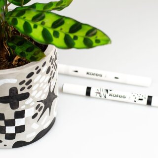 Kores Acrylmarker Duo 2 Spitzen 12er Etui farbig sortiert