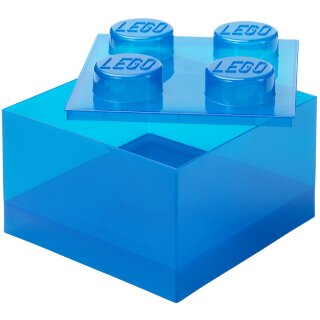 LEGO Aufbewahrungsstein STORAGE BRICK 4 TOP LID transluzent-blau