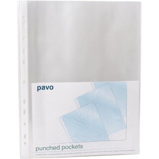 pavo Prospekthülle DIN A4 PP 0,04 mm genarbt 100 Stück