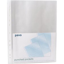 pavo Prospekthülle DIN A4 PP 0,04 mm genarbt 100...