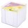 folia Zettelbox Kunststoff 90 x 90 mm glasklar / weiß 700 Blatt