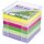 folia Zettelbox Kunststoff 90 x 90 mm glasklar / farbig 700 Blatt