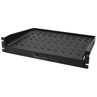 LogiLink 19" Fachboden mit Griff 2 HE ausziehbar schwarz