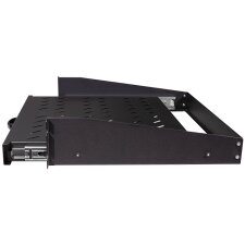 LogiLink 19" Fachboden mit Griff 2 HE ausziehbar schwarz