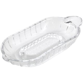 metaltex Küchenreibe/Apfelreibe aus Glas transparent