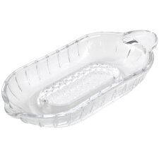 metaltex Küchenreibe/Apfelreibe aus Glas transparent