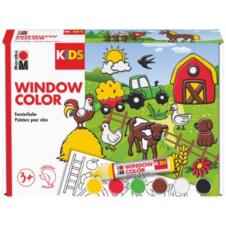 Marabu KiDS Window Color-Set "Bauernhof" 6 x 25 ml