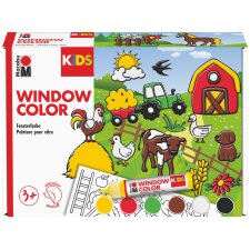 Marabu KiDS Window Color-Set "Bauernhof" 6 x 25 ml