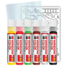 Marabu KiDS Window Color-Set "Bauernhof" 6 x 25 ml