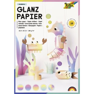 folia Glanzpapier Rainbow 225 x 320 mm 100 g/qm 10 Blatt
