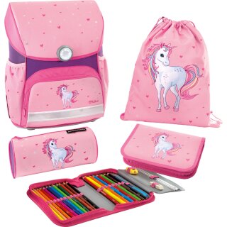 EBERHARD FABER Schulranzen-Set EFAlino Einhorn 4-teilig