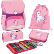 EBERHARD FABER Schulranzen-Set EFAlino Einhorn 4-teilig