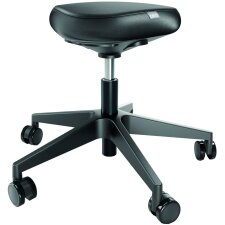 LEITZ Ergo Sitzhocker mit Rollen und Komfortsitz schwarz