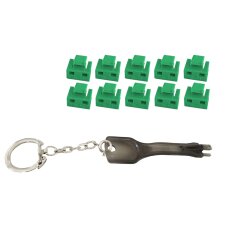 shiverpeaks RJ45-Port Blocker mit Schlüssel grün
