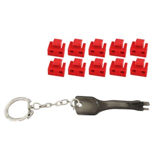 shiverpeaks RJ45-Port Blocker mit Schlüssel rot