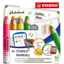 STABILO Whiteboard-Marker MARKdry NEON 4er Etui