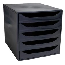 EXACOMPTA Schubladenbox ECOBOX 5 Schübe schwarz /...