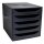 EXACOMPTA Schubladenbox ECOBOX 5 Schübe schwarz / schwarz