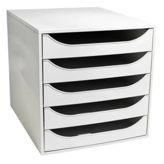 EXACOMPTA Schubladenbox ECOBOX 5 Schübe grau / grau