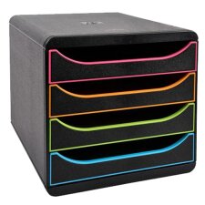 EXACOMPTA Schubladenbox BIG-BOX Plus 4 Schübe harlekin