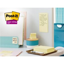 Post-it Haftnotizen super sticky Recycling z-notes gelb